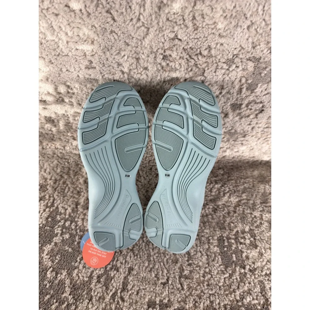 Easy Spirit Size 9.5W EMOVE Seeasypace8 Knit Slip On Walking Shoes Blue Women